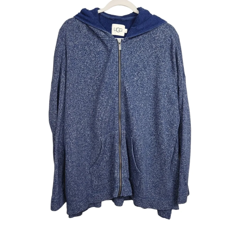 UGG Blue Oversized Full Zip Hoodie Jacket Men's Size Small